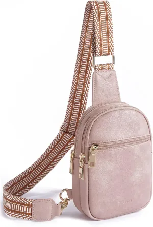 Telena Small Sling Bag for Women Vegan Leather Fashionable Fanny Pack Crossbody Bags for Women for Travel