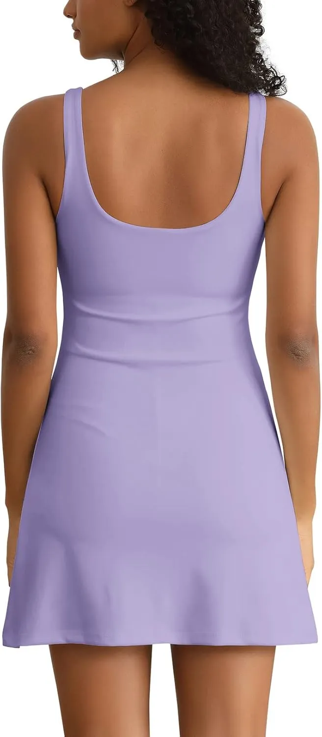 Tennis Dress for Women with Built-in Shorts & Pockets Athletic Golf Dress for Exercise Sports