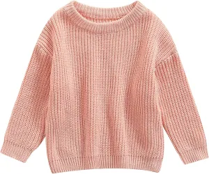 Toddler Baby Girl Boy Knit Football Sweater Long Sleeve Pumpkin Sweasthirt Fall Winter Clothes Football Outfit