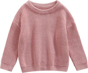 Toddler Baby Girl Boy Knit Football Sweater Long Sleeve Pumpkin Sweasthirt Fall Winter Clothes Football Outfit