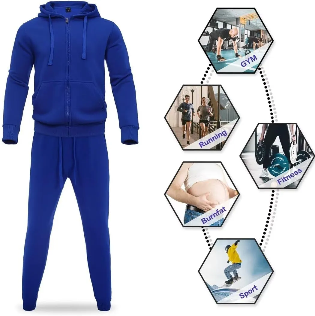 Tracksuit for men 2 pieces,Fleece hooded outfit,casual sweatsuit set jogger suit outdoor sportswear