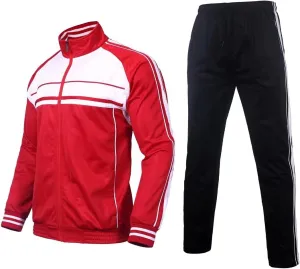 Tracksuit for men outfit 2 pieces classic side Striped jogging suit set active outwear