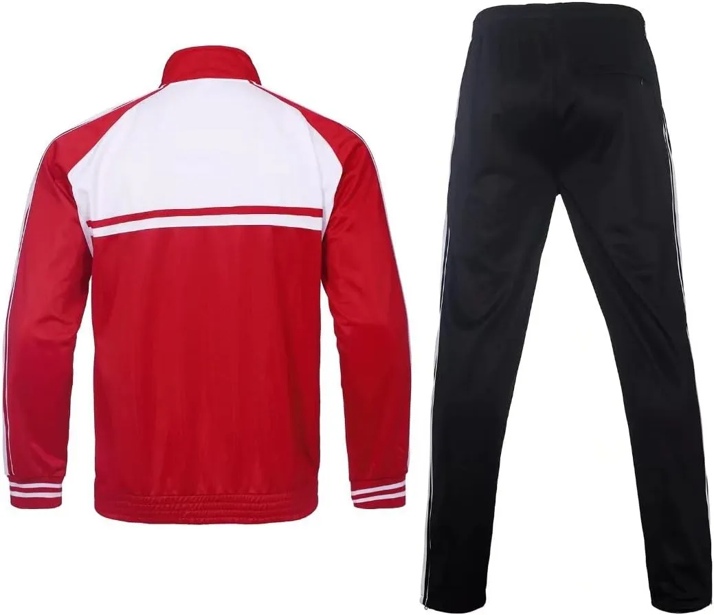 Tracksuit for men outfit 2 pieces classic side Striped jogging suit set active outwear