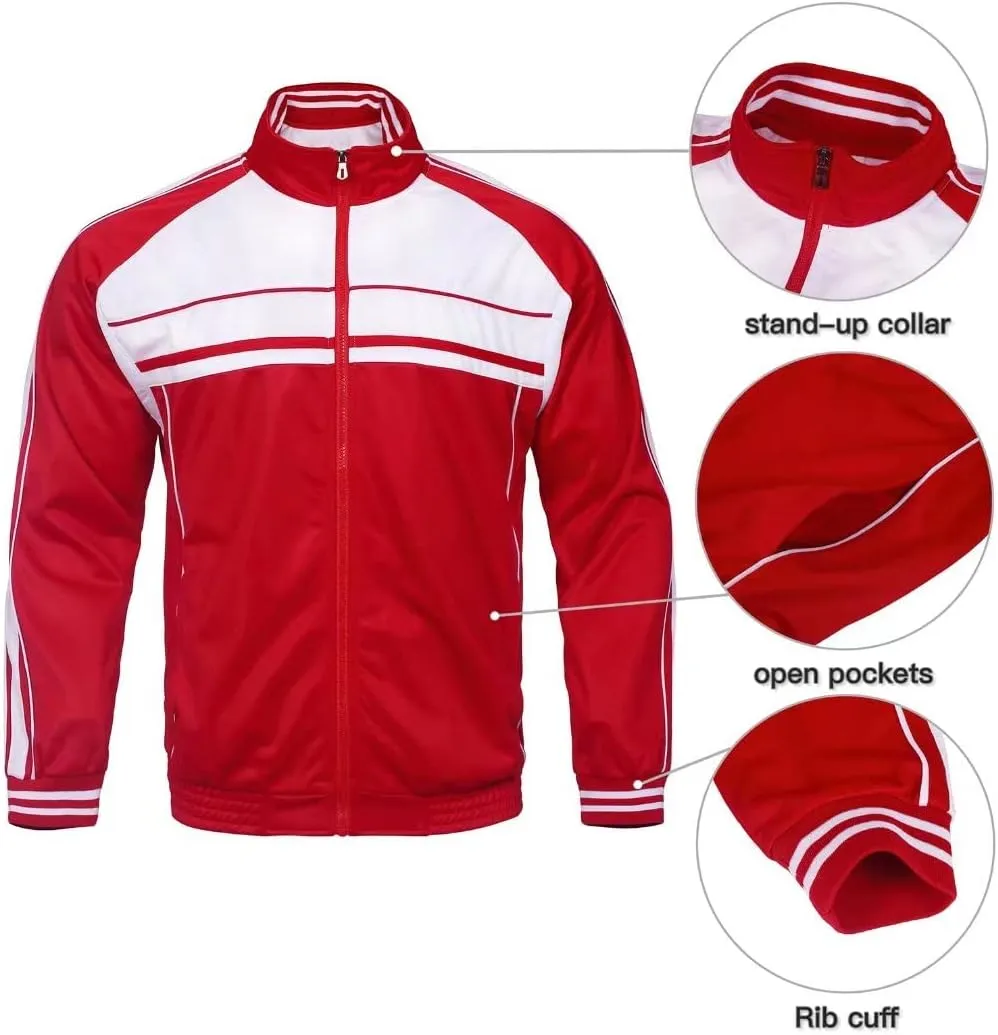 Tracksuit for men outfit 2 pieces classic side Striped jogging suit set active outwear