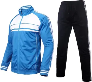 Tracksuit for men outfit 2 pieces classic side Striped jogging suit set active outwear
