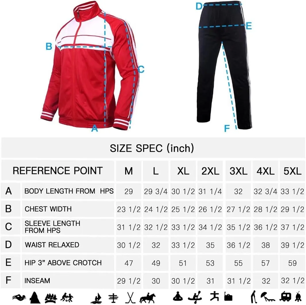 Tracksuit for men outfit 2 pieces classic side Striped jogging suit set active outwear