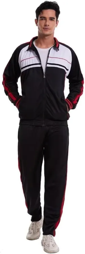 Tracksuit for men outfit 2 pieces classic side Striped jogging suit set active outwear