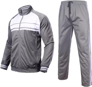 Tracksuit for men outfit 2 pieces classic side Striped jogging suit set active outwear