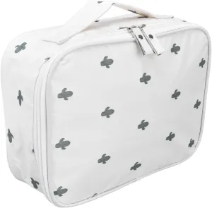 Travel Toiletry Bag for Women & Men, Nylon Portable Multifunctional Fashionable Design Toiletries Bag (A-Style (White Cactus)-Thick)