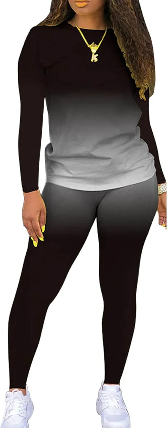 Two Piece Outfits for Women Pants Set Sweatsuit Jogger Sets 2 Piece Outfits Track Suits Lounge Set Long Sleeve