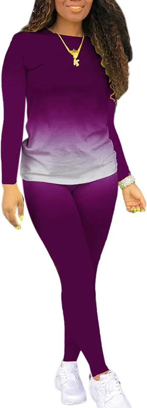 Two Piece Outfits for Women Pants Set Sweatsuit Jogger Sets 2 Piece Outfits Track Suits Lounge Set Long Sleeve