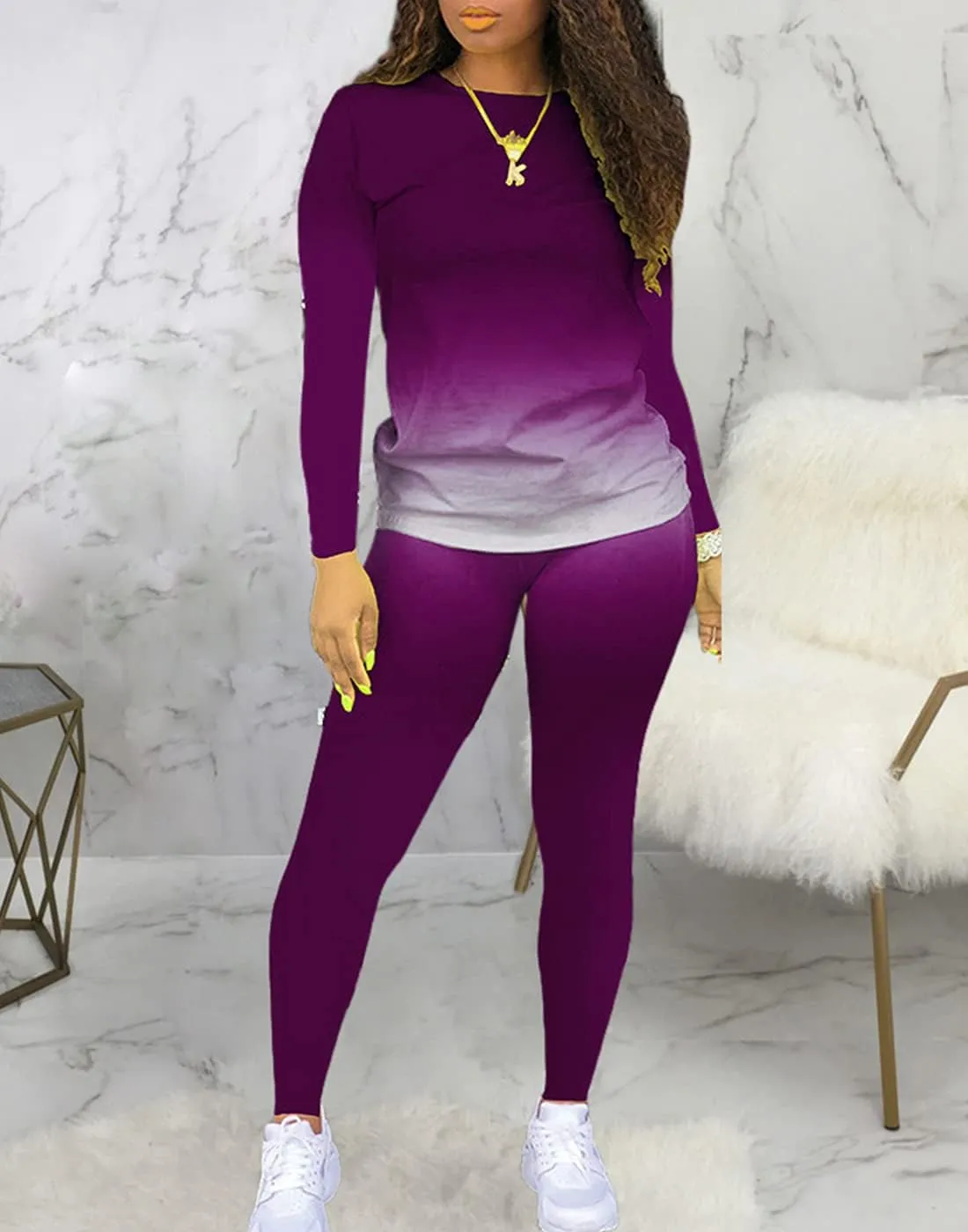 Two Piece Outfits for Women Pants Set Sweatsuit Jogger Sets 2 Piece Outfits Track Suits Lounge Set Long Sleeve