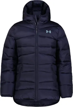 Under Armour Girls' Quilted Puffer Jacket, Front Pockets & Hooded Back, Mid-Weight & Water Repellent