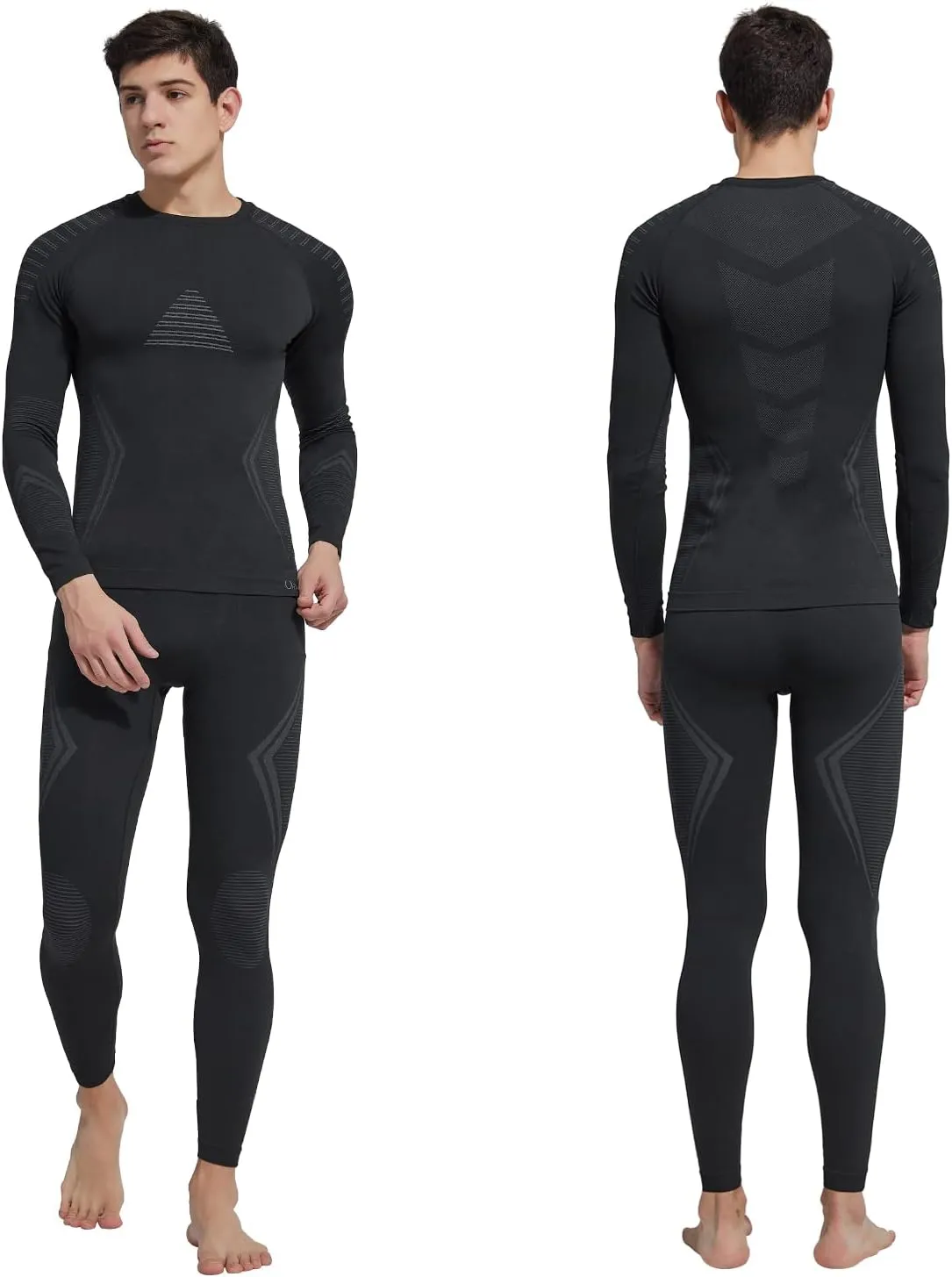 UNIQUEBLLA Long Johns Thermal Underwear Set for Men Thermal Base Layer Cold Weather Bottom Top