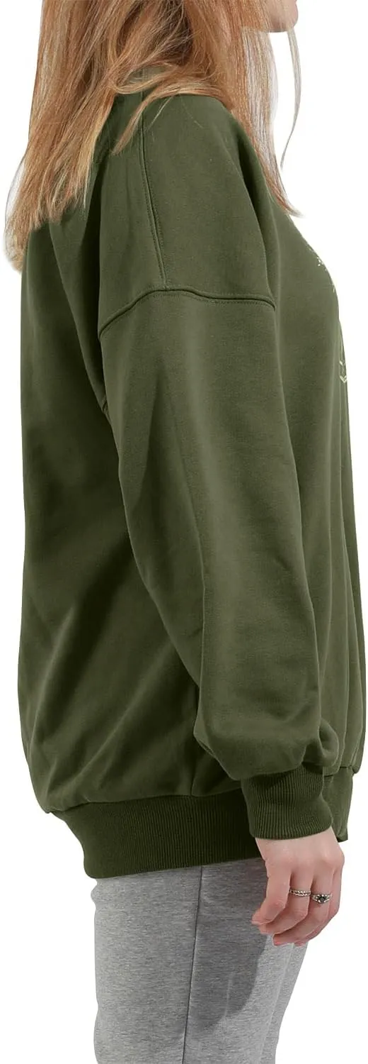 utcoco Womens Oversized Sweatshirts Graphic Long Sleeve Crewneck Loose Fit Casual Pullover Tops