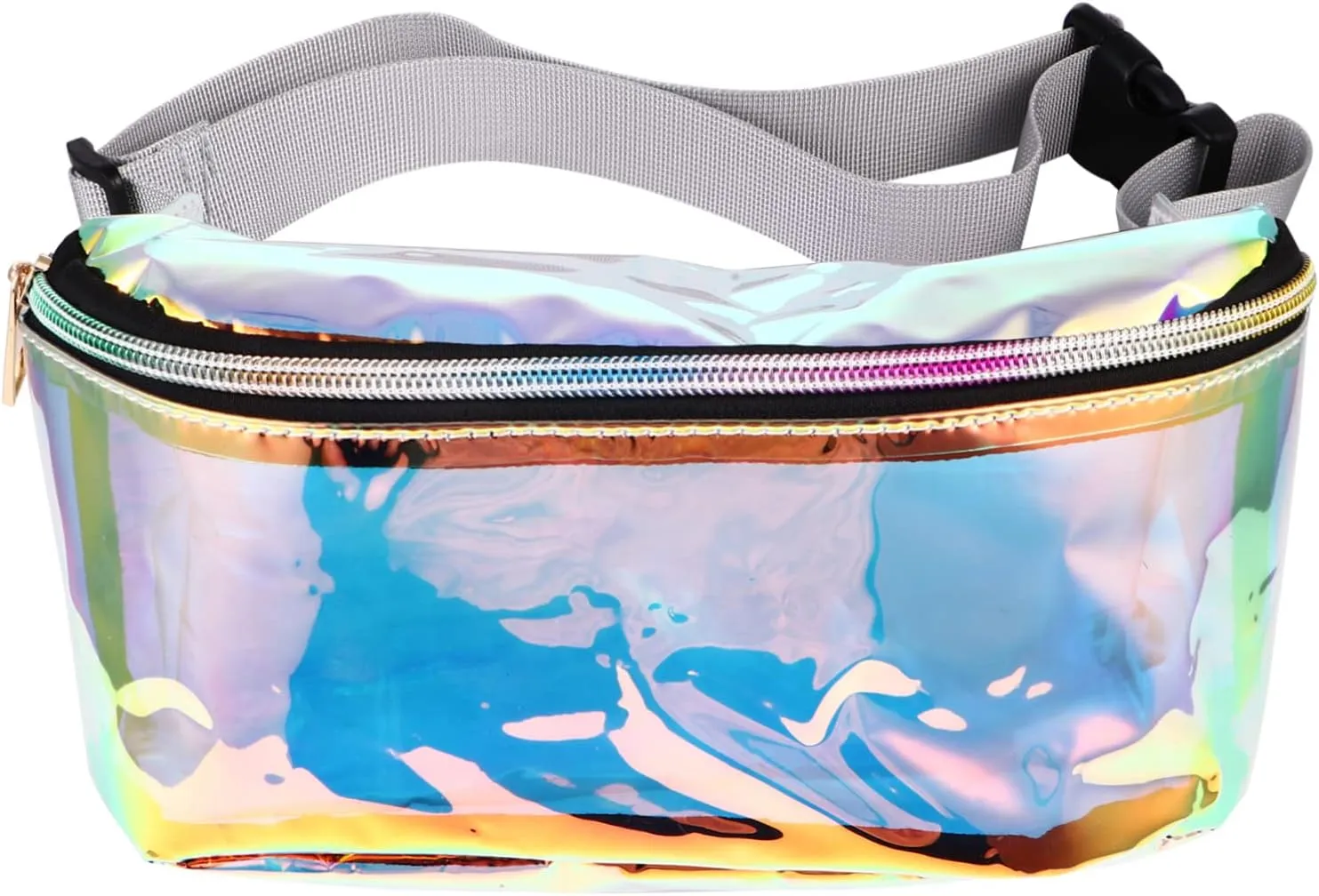 VALICLUD Fashionable Women's Waist Bag Pvc Fanny Pack Zipper Design Cross Body Bag for Girls