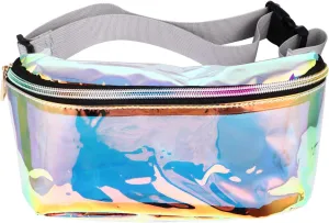 VALICLUD Fashionable Women's Waist Bag Pvc Fanny Pack Zipper Design Cross Body Bag for Girls
