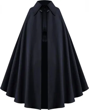 Victorian Steampunk Gothic Historical Renaissance Stage Theater Costume Medieval Collar Cape Cloak