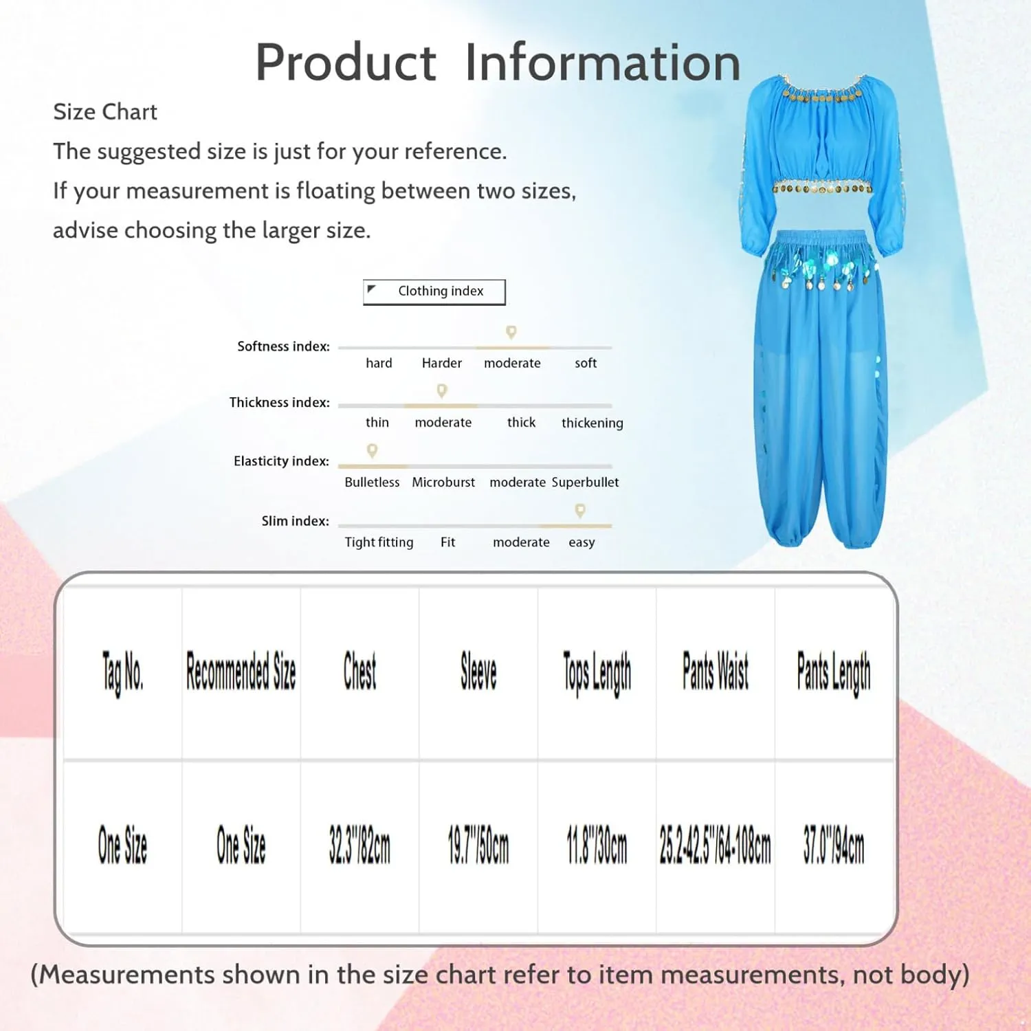 Vxuxlje Women's Belly Dance Costumes Coin Sequins Split Crop Top with Harem Pants Dancewear