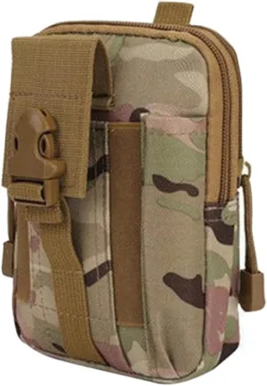 Waist Pouch for Outdoor Activities Lightweight Durable Running Bag with Headphone Port for Camping and Travel Camouflage