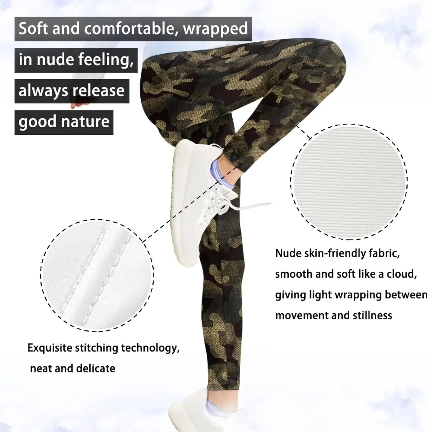 Wanyint Novelty Girls' Yoga Leggings Pants Full Length Athletic Trousers High Waist Tummy Control