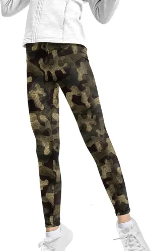 Wanyint Novelty Girls' Yoga Leggings Pants Full Length Athletic Trousers High Waist Tummy Control