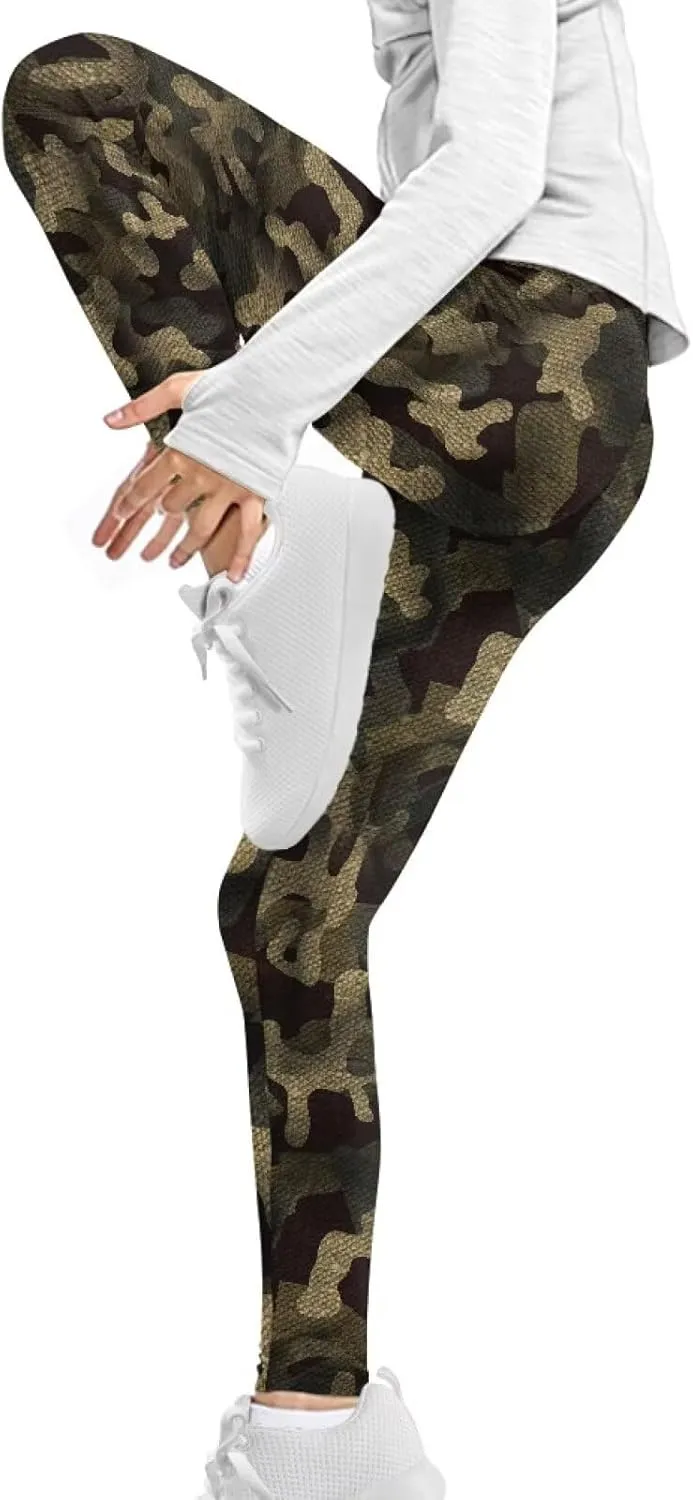 Wanyint Novelty Girls' Yoga Leggings Pants Full Length Athletic Trousers High Waist Tummy Control
