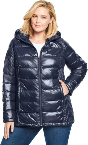Woman Within Plus Size Packable Puffer Jacket