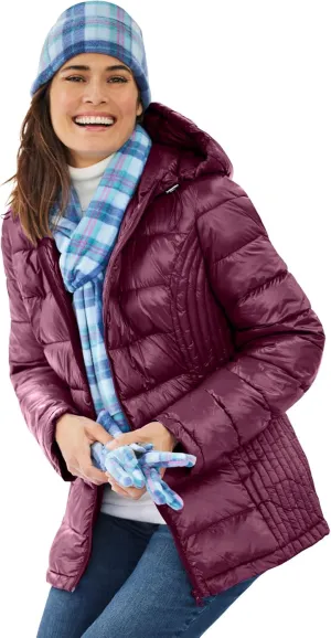 Woman Within Plus Size Packable Puffer Jacket
