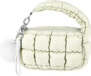 Women Quilted Wristlet Bag Puffer Handbags Purse