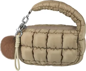 Women Quilted Wristlet Bag Puffer Handbags Purse