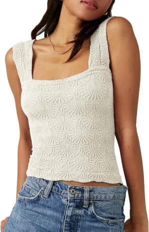 Women Square Neck Crop Tank Top Slim Fitted Wide Strap Love Letter Cami Cute Y2k Summer Going Out Tops