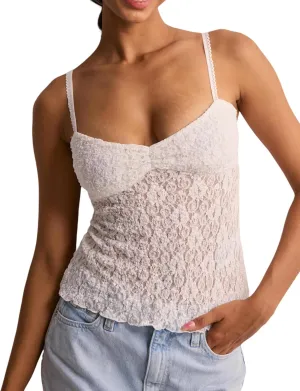 Women Y2k Floral Lace Tank Top Square Neck Ruffle Lace Camisole Fairycore Sleeveless Backless Going Out Tops