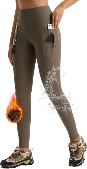 Women's 27" High Waisted Hiking Leggings with Zipper Pockets Tummy Control Workout Running Yoga Cargo Pants