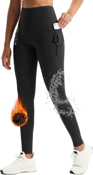 Women's 27" High Waisted Hiking Leggings with Zipper Pockets Tummy Control Workout Running Yoga Cargo Pants