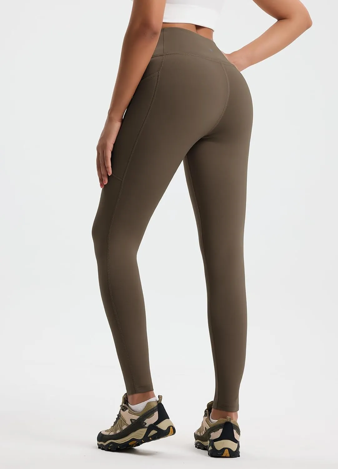 Women's 27" High Waisted Hiking Leggings with Zipper Pockets Tummy Control Workout Running Yoga Cargo Pants