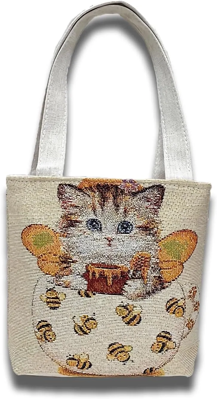Women's Embroidered Small Handbag, Simple and Fashionable Wrist Bag, Cosmetics, Key Storage Bags, Suitable for Shopping, Work