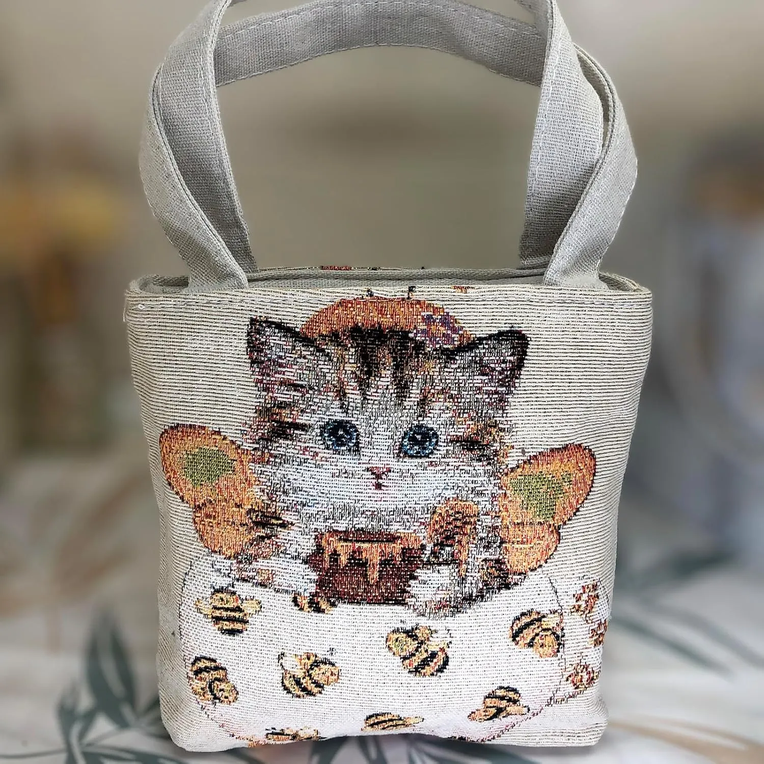 Women's Embroidered Small Handbag, Simple and Fashionable Wrist Bag, Cosmetics, Key Storage Bags, Suitable for Shopping, Work