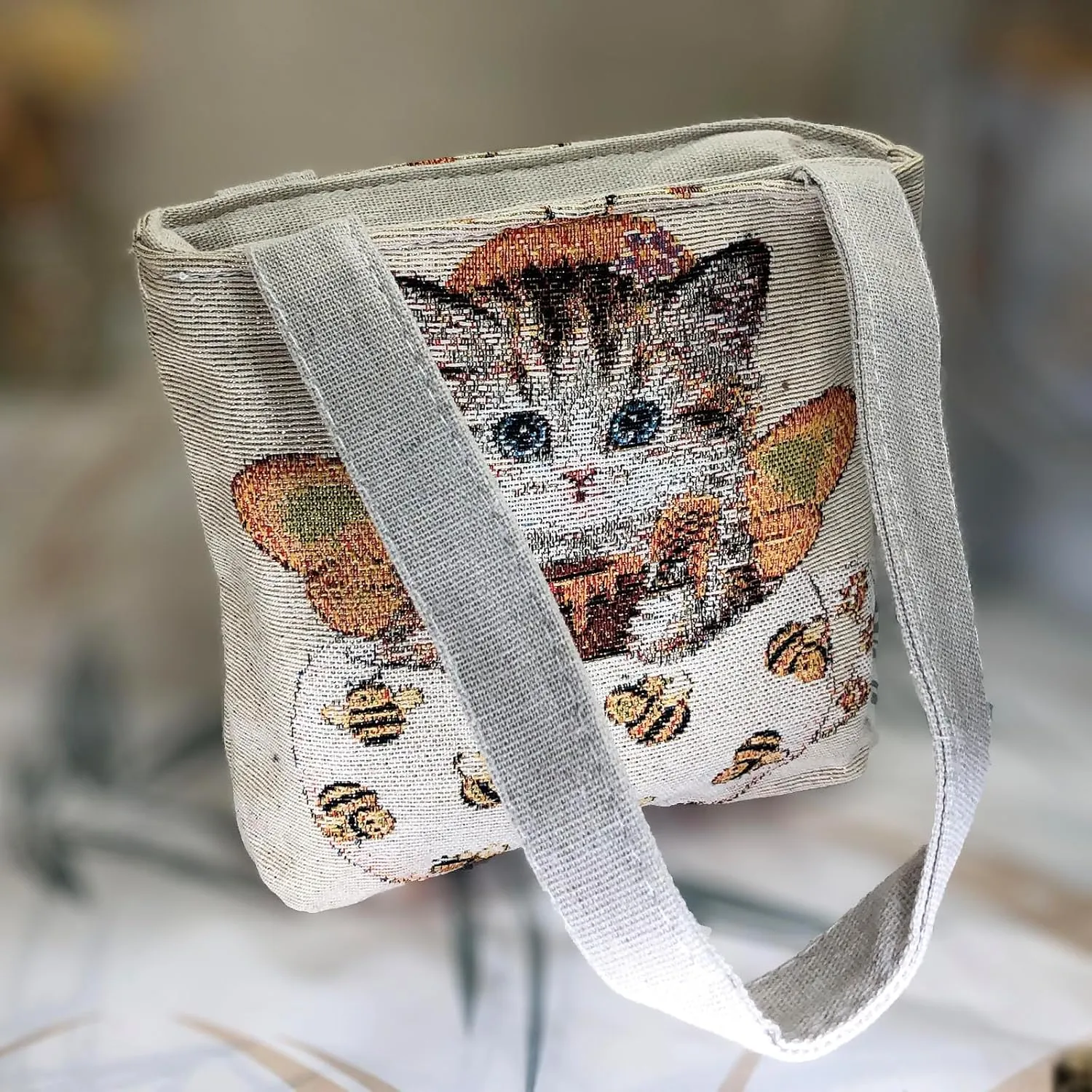 Women's Embroidered Small Handbag, Simple and Fashionable Wrist Bag, Cosmetics, Key Storage Bags, Suitable for Shopping, Work