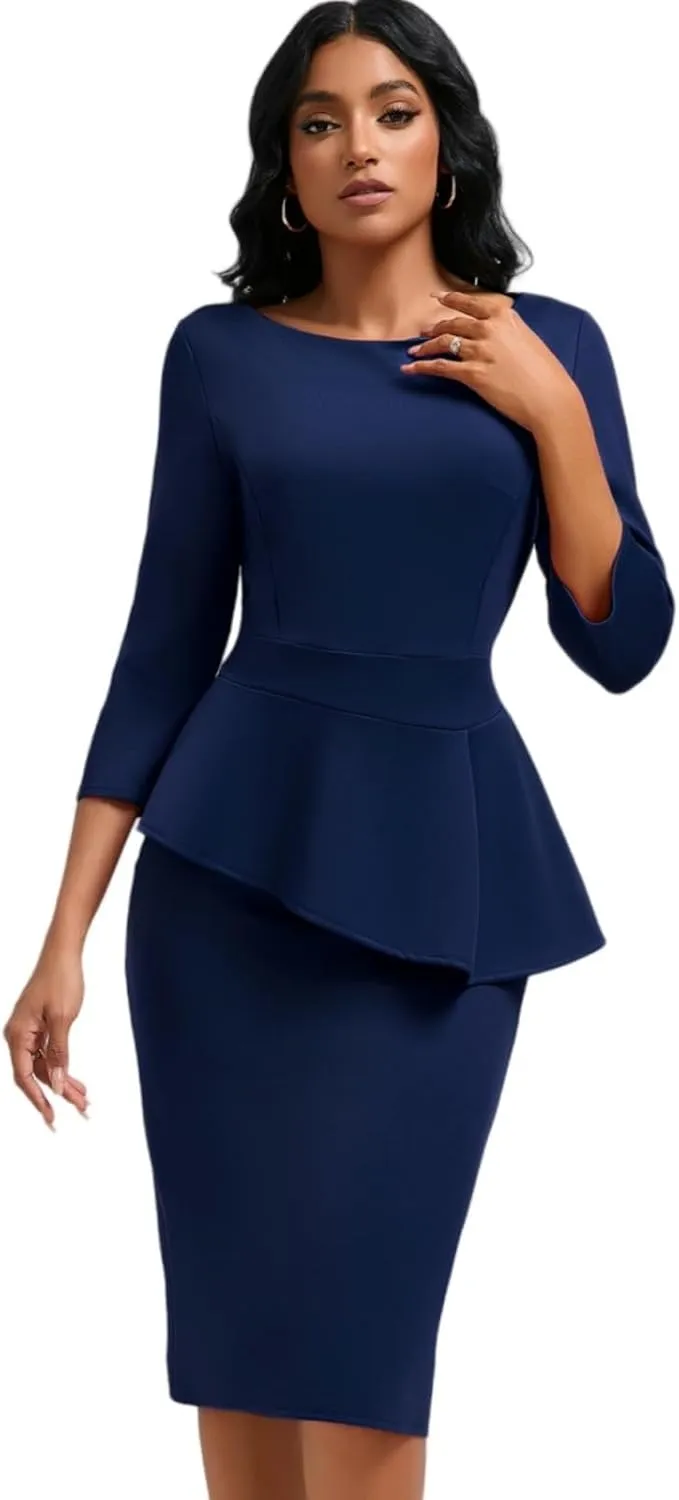Women's Fashionable Pencil Skirt Slim fit Elegant Multifunctional Church Teacher Office Business Set
