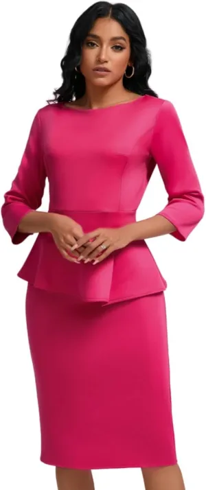 Women's Fashionable Pencil Skirt Slim fit Elegant Multifunctional Church Teacher Office Business Set