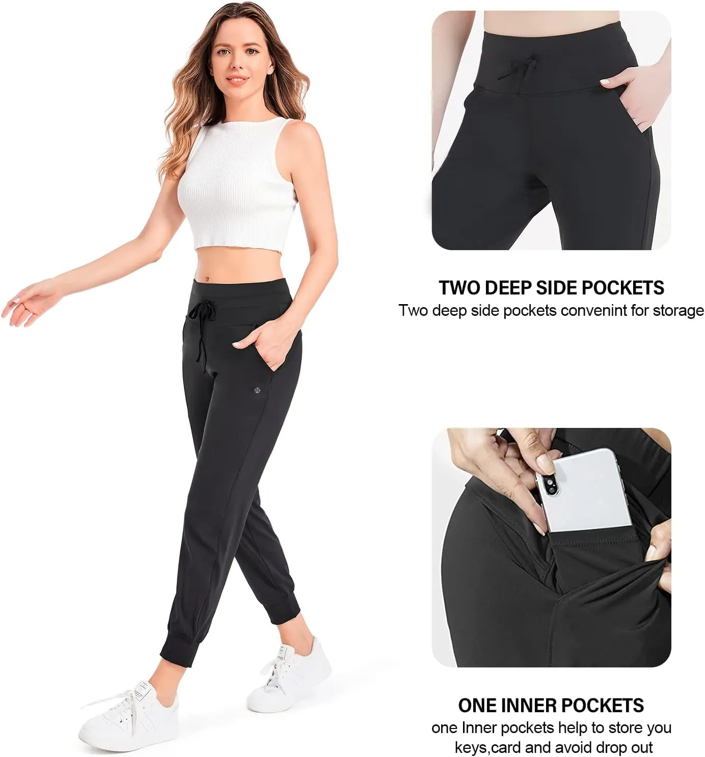 Women's Joggers Pants Lightweight Running Sweatpants with Pockets Athletic Tapered Casual Pants for Workout,Lounge