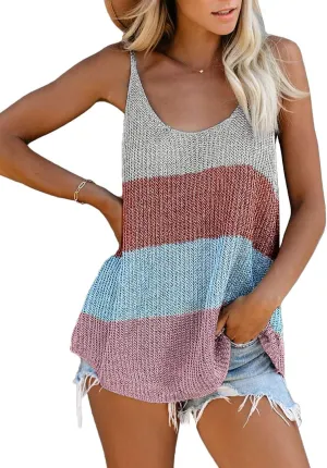 Women's Scoop Neck Spaghetti Strap Babydoll Tank Tops Ruffle Hem Peplum Sleeveless Tunic