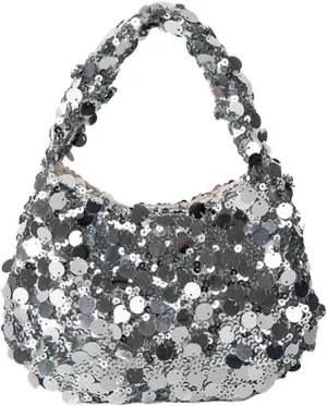 Women's Sequin Handbag Shoulder Bag Fashionable Hook and Loop Y2k Shiny Party Dating Hobo Phone Bag