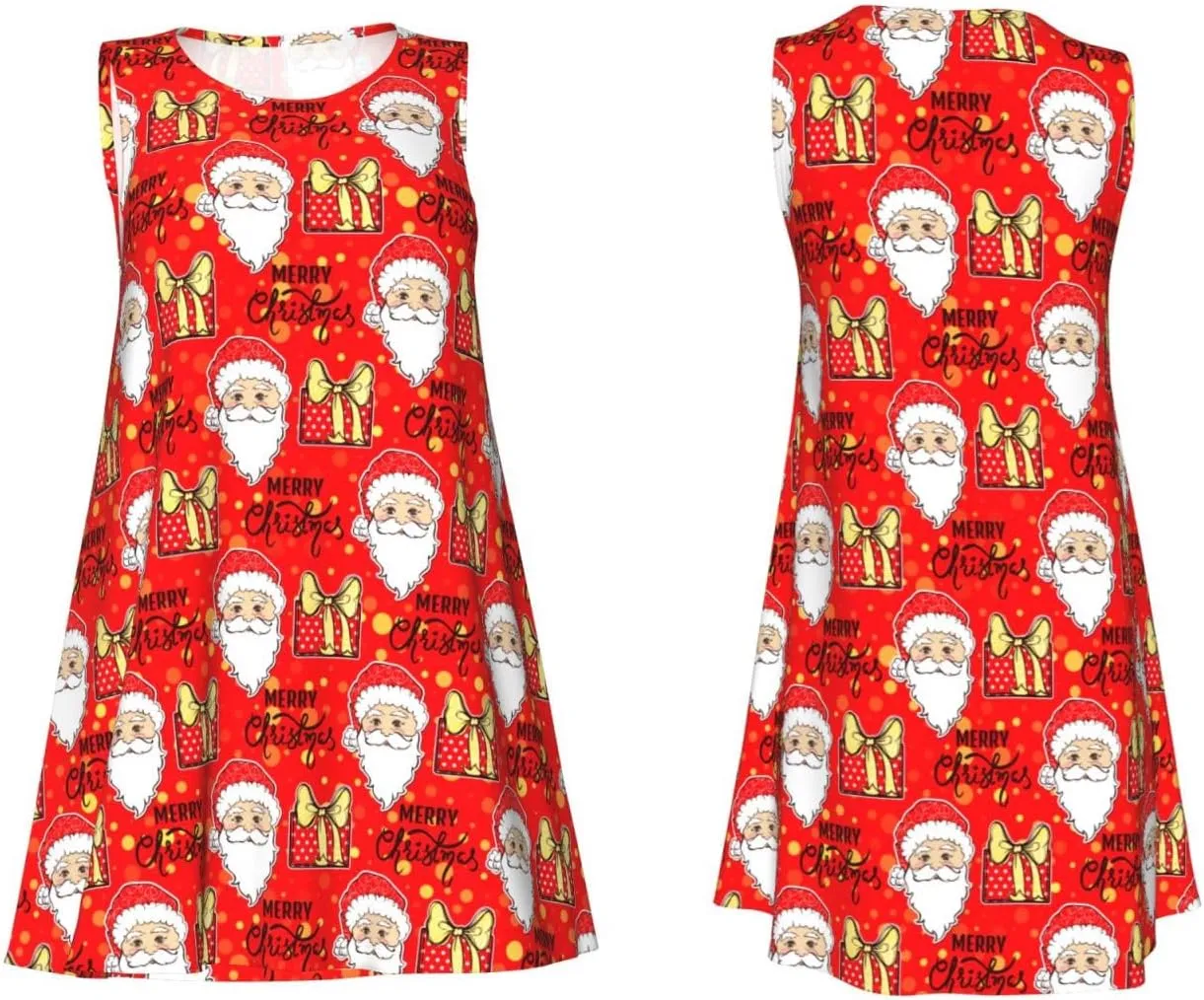 Womens Sleeveless Dress A-Line Flare Tank Dress Loose Sun Dresses Summer Flowy Swing Sundress Round Neck Outfit
