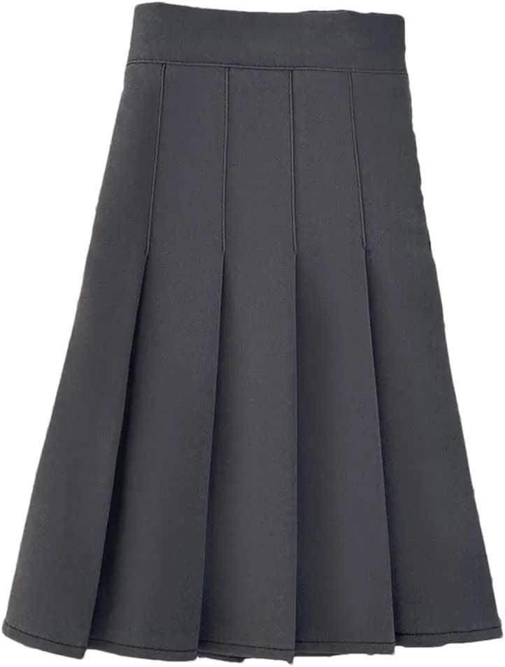 Women's Summer Solid Color A Line Pleated Skirts High Waist Mini Pleated Skirt