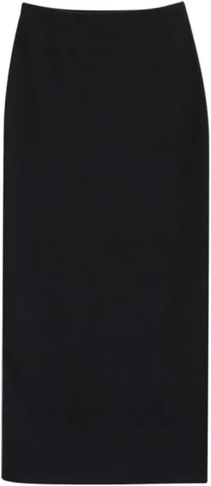 Ylingjun Women's Fleece Lined One Side Split Jersey Pull On Pencil Long Skirt