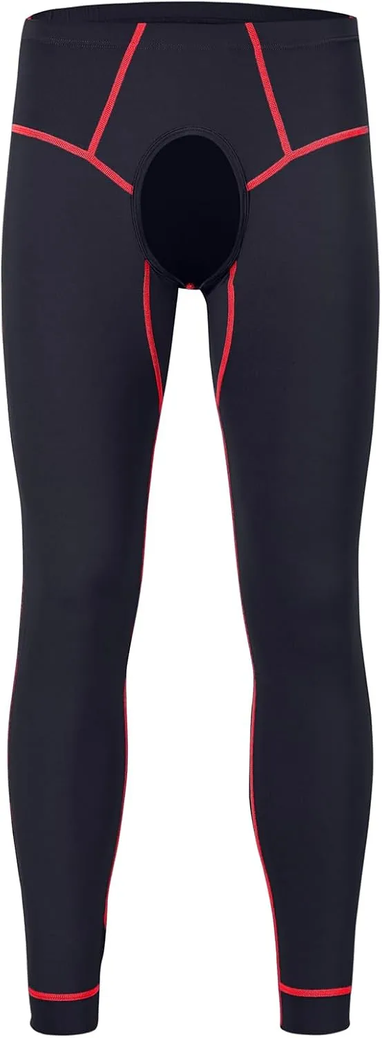 ZONBAILON Compression Pants Mens Tights Open Front Leggings Sports Base Layer Men Cold Weather Athletic Thermal