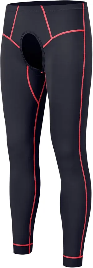 ZONBAILON Compression Pants Mens Tights Open Front Leggings Sports Base Layer Men Cold Weather Athletic Thermal