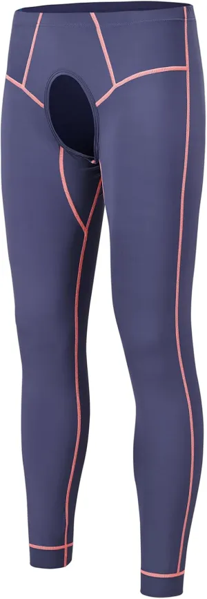 ZONBAILON Compression Pants Mens Tights Open Front Leggings Sports Base Layer Men Cold Weather Athletic Thermal